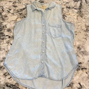 Anthropologie Denim Sleeveless Top